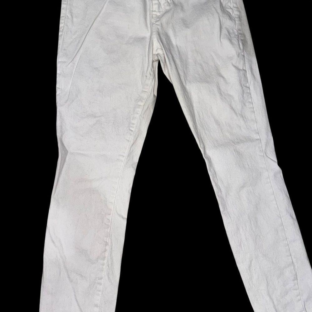 Refuge Solid White Skinny Jeans Classic Stretch Denim Pants Casual size 12 - Picture 5 of 10